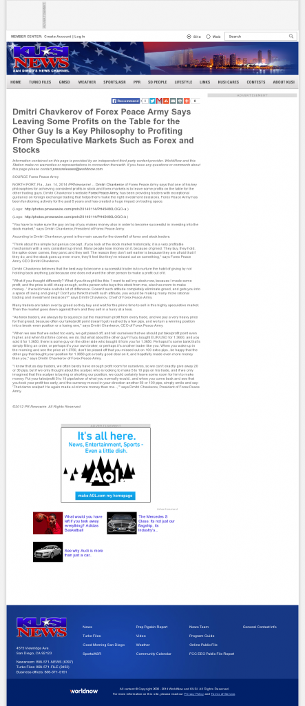 Dmitri Chavkerov | Speculator Attitude -KUSI-TV IND-51 (San Diego, CA)- Greed Factor