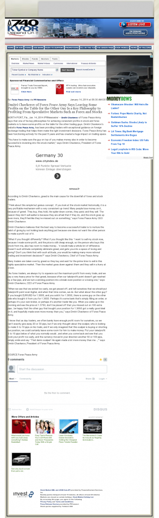 Dmitri Chavkerov | Speculator Attitude -KVOR 740-AM (Colorado Springs, CO)- Greed Factor