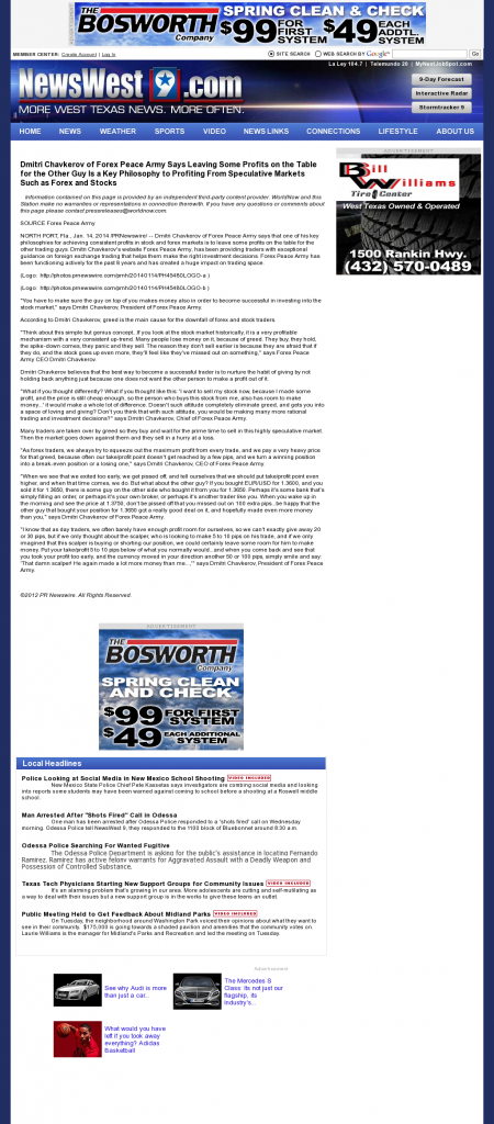 Dmitri Chavkerov | Speculator Attitude -KWES-TV NBC-9 (Midland, TX)- Greed Factor