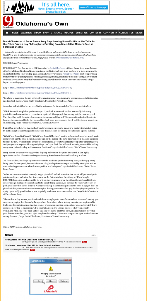 Dmitri Chavkerov | Speculator Attitude -KWTV-TV CBS-9 (Oklahoma City, OK)- Greed Factor