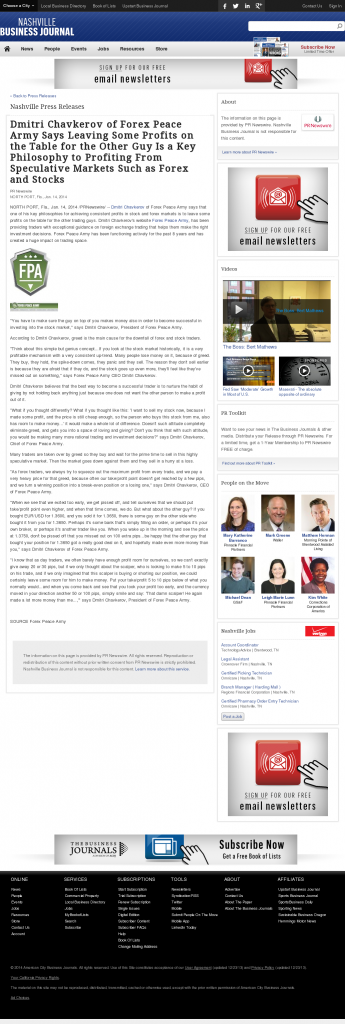 Dmitri Chavkerov | Speculator Attitude -Nashville Business Journal- Greed Factor