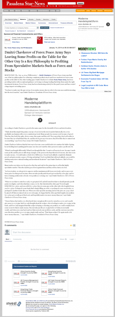 Dmitri Chavkerov | Speculator Attitude -Pasadena Star-News (Pasadena, CA)- Greed Factor